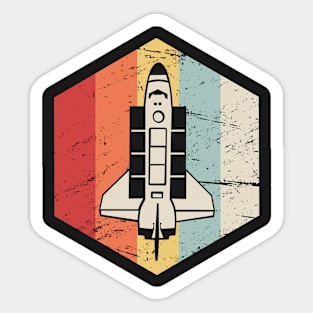 Retro Space Shuttle Icon Sticker